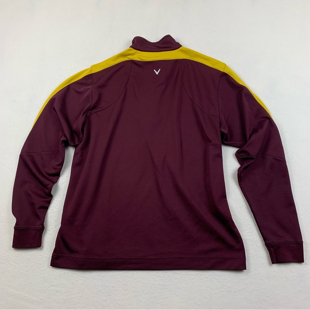 Callaway 1/4 Zip Pullover Mens Large Golf Performance Maroon‎ Activewear Wicking - Picture 7 of 7